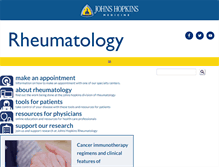 Tablet Screenshot of hopkinsrheumatology.org